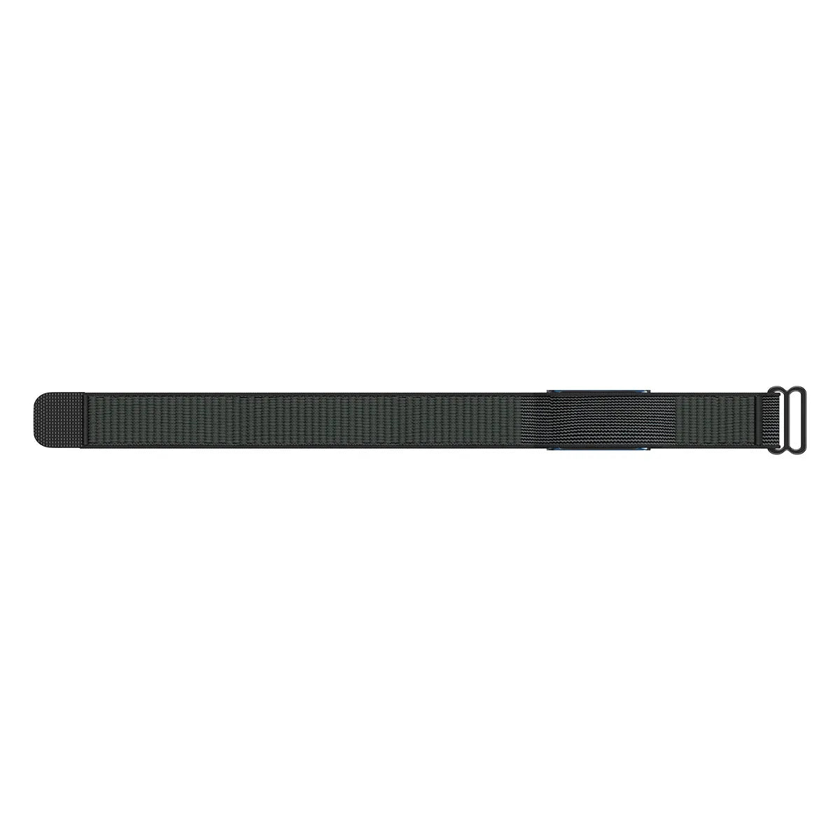 Nylon Strap, black/grey, laid flat, joined, direct top view