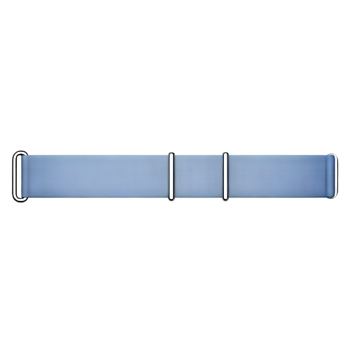 Silicone Strap, grey-blue, laid flat, joined, direct top view