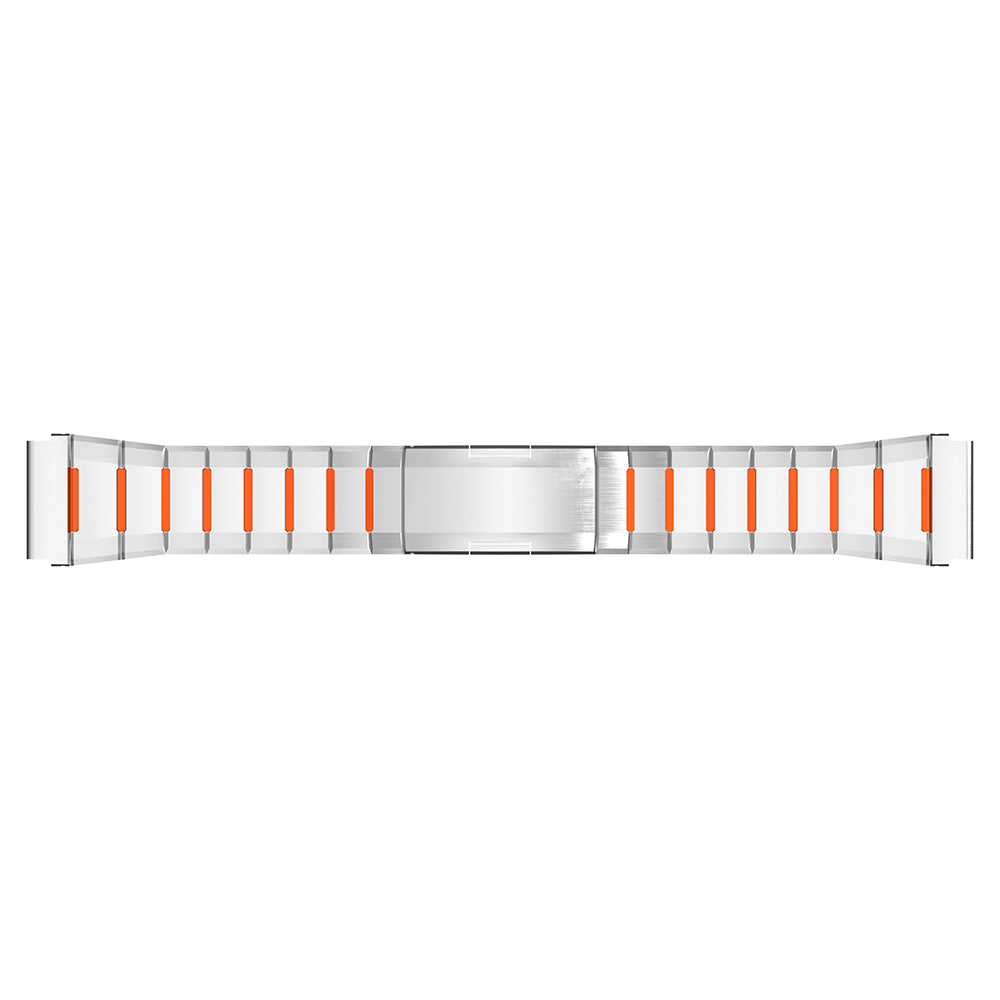 Gard Pro Health Smartwatch 2+ 'One Push' Steel Hybrid Strap (Titanium/Orange)