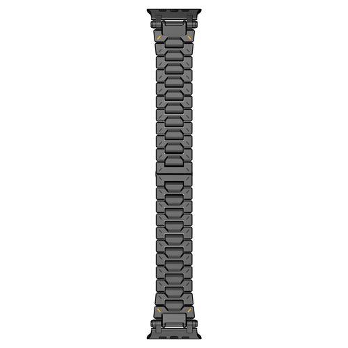 Explorer Steel Strap, black, laid flat, joined, direct top view