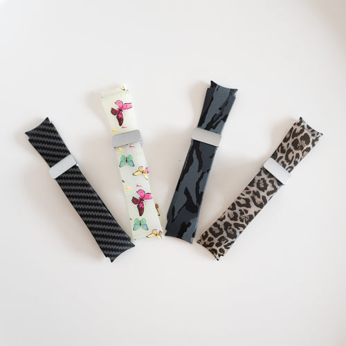 Silicone Magnetic Patterned Strap, laid flat, joined, direct top view