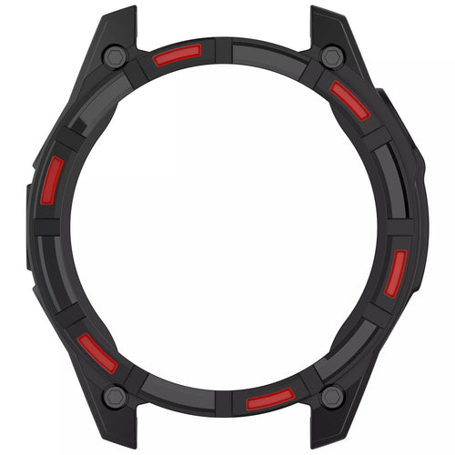Funda TPU robusta Garmin Fenix 8 - 51mm SOLAR (negra/rojo)