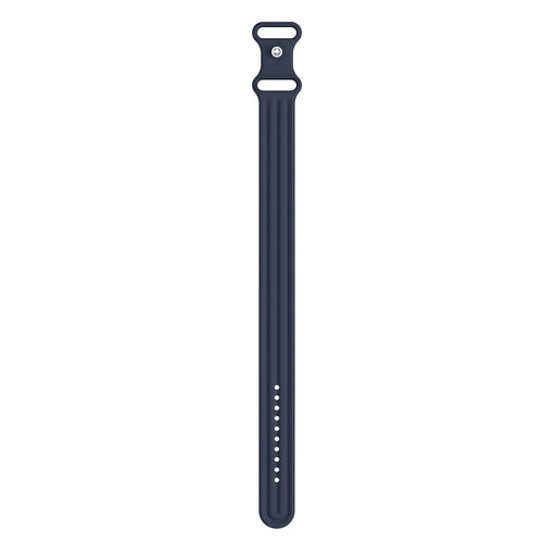 Silicone Strap 'Classic', midnight blue, laid flat, joined, direct top view