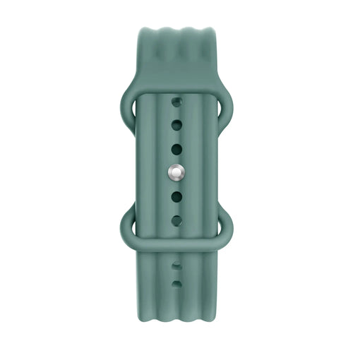 Silicone Strap 'Classic', viridian, laid flat, joined, direct top view