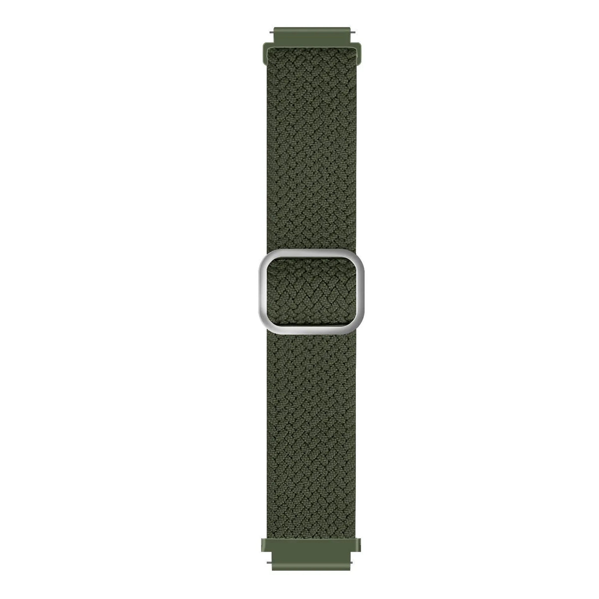 Nylon Adjustable Braided Strap, green, laid flat, joined, direct top view
