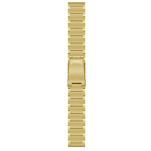 Titanium Strap, gold, laid flat, joined, direct top view
