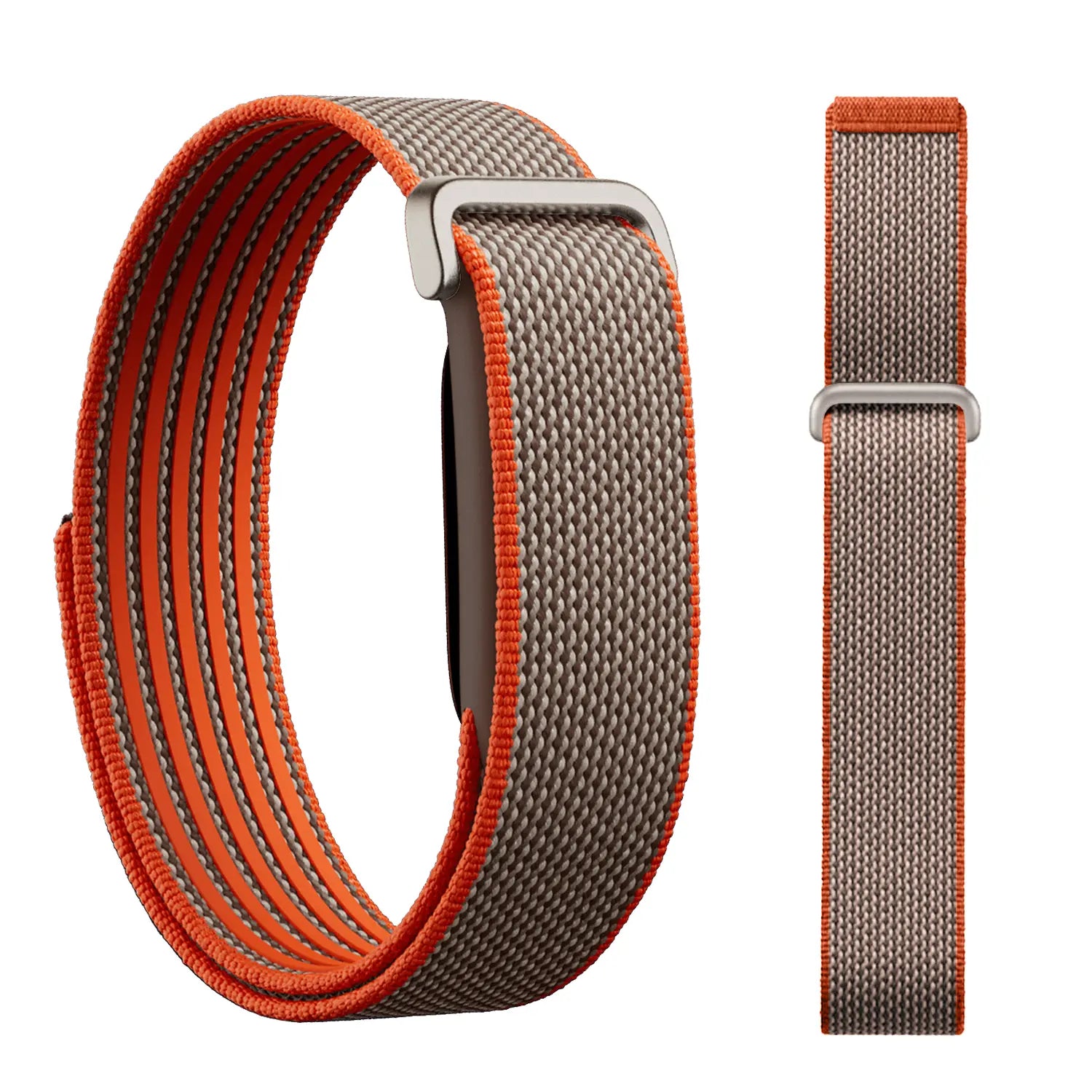 Corea nylon clásico Fitbit Air (gris/naranja)