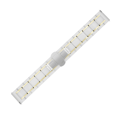 Correa acero y ceramica Withings ScanWatch Nova (blanco/dorado)