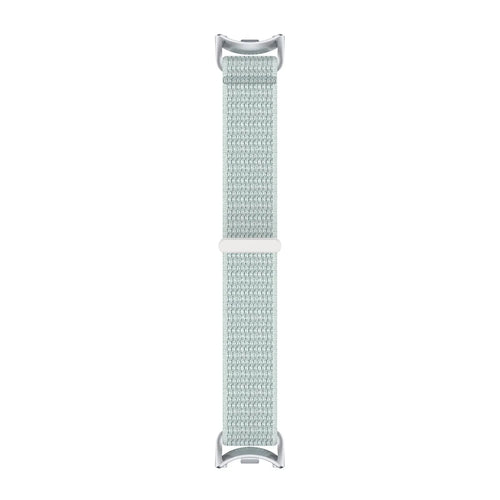 Modern Nylon Strap, cyan, laid flat, joined, direct top view