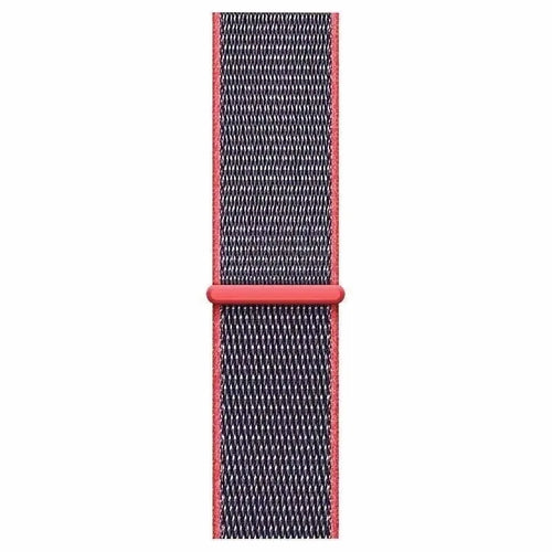 Nylon Strap, coral, laid flat, joined, direct top view