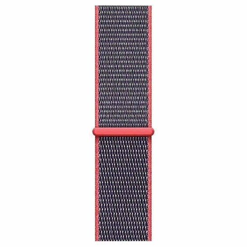 Nylon Strap, coral, laid flat, joined, direct top view