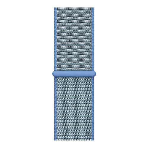 Nylon Strap, blue, laid flat, joined, direct top view