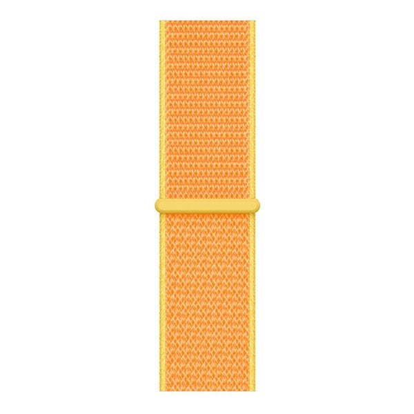 Nylon Strap, light yellow, laid flat, joined, direct top view