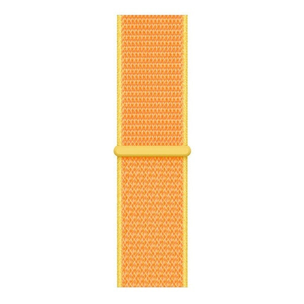 Nylon Strap, light yellow, laid flat, joined, direct top view