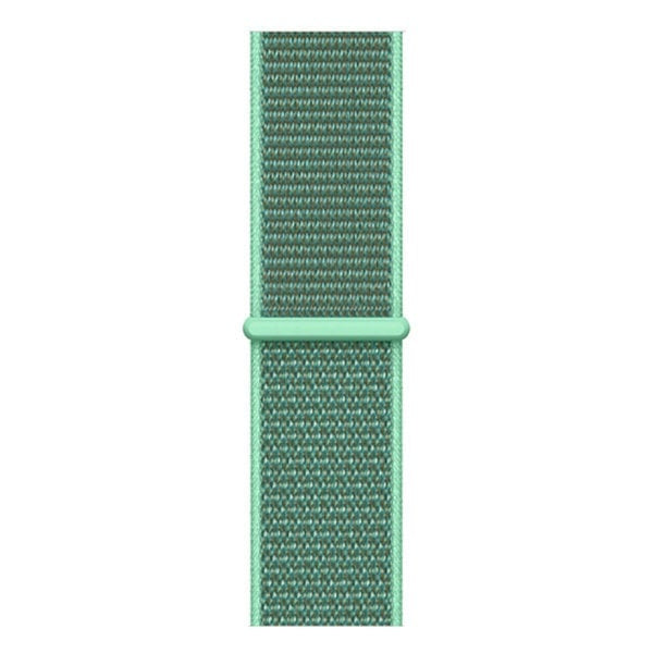 Nylon Strap, mint, laid flat, joined, direct top view