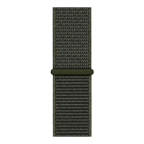 Nylon Strap, olive green, laid flat, joined, direct top view