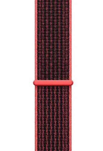 Nylon Strap, black/orange, laid flat, joined, direct top view