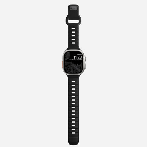 Nomad Correa silicona deportiva Apple Watch (negro)