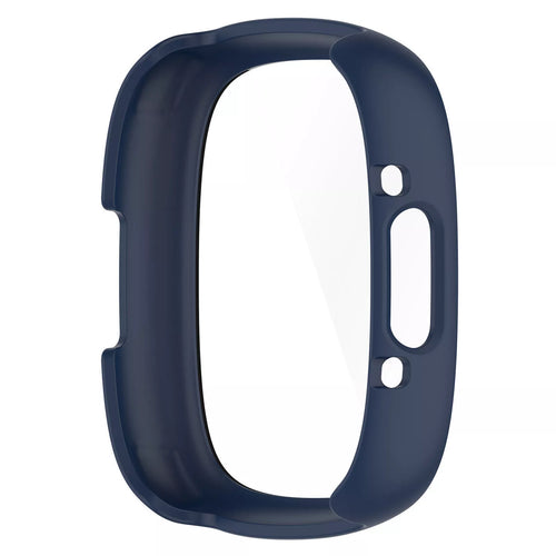 Funda rígida con vidrio Fitbit Versa 4 / Sense 2 (azul)