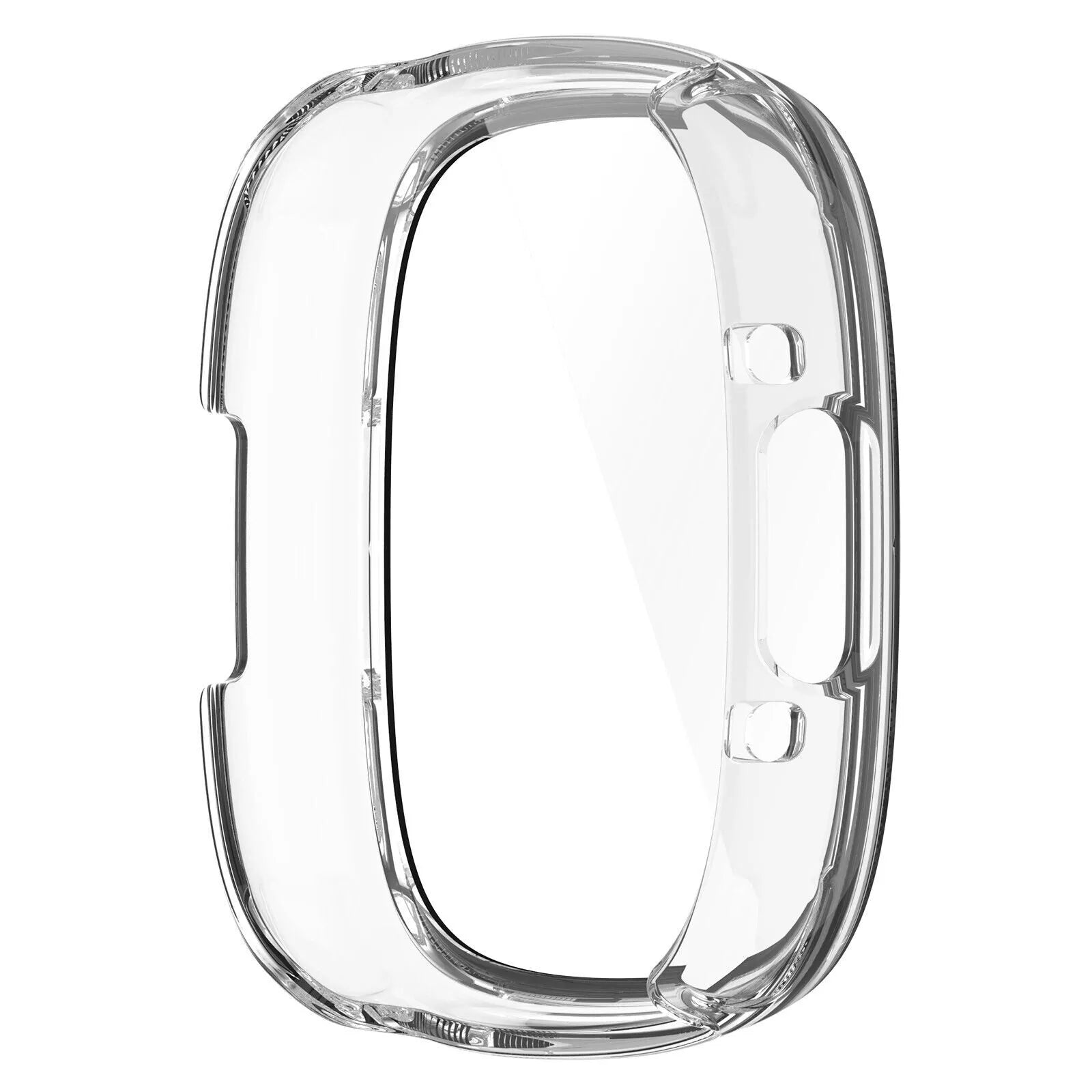 Funda rígida con vidrio Fitbit Versa 4 / Sense 2 (transparente)
