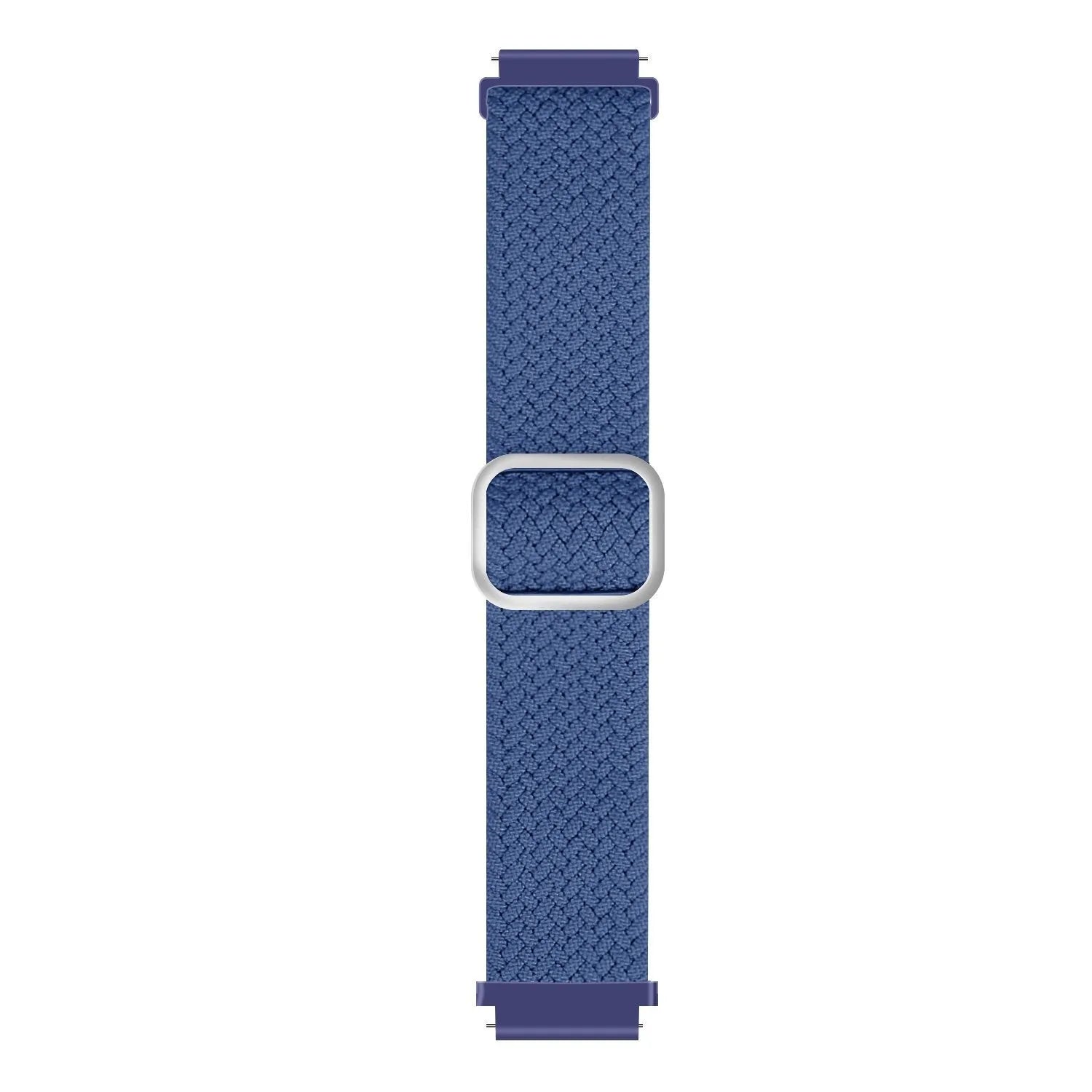 Nylon Adjustable Braided Strap, blue, laid flat, joined, direct top view