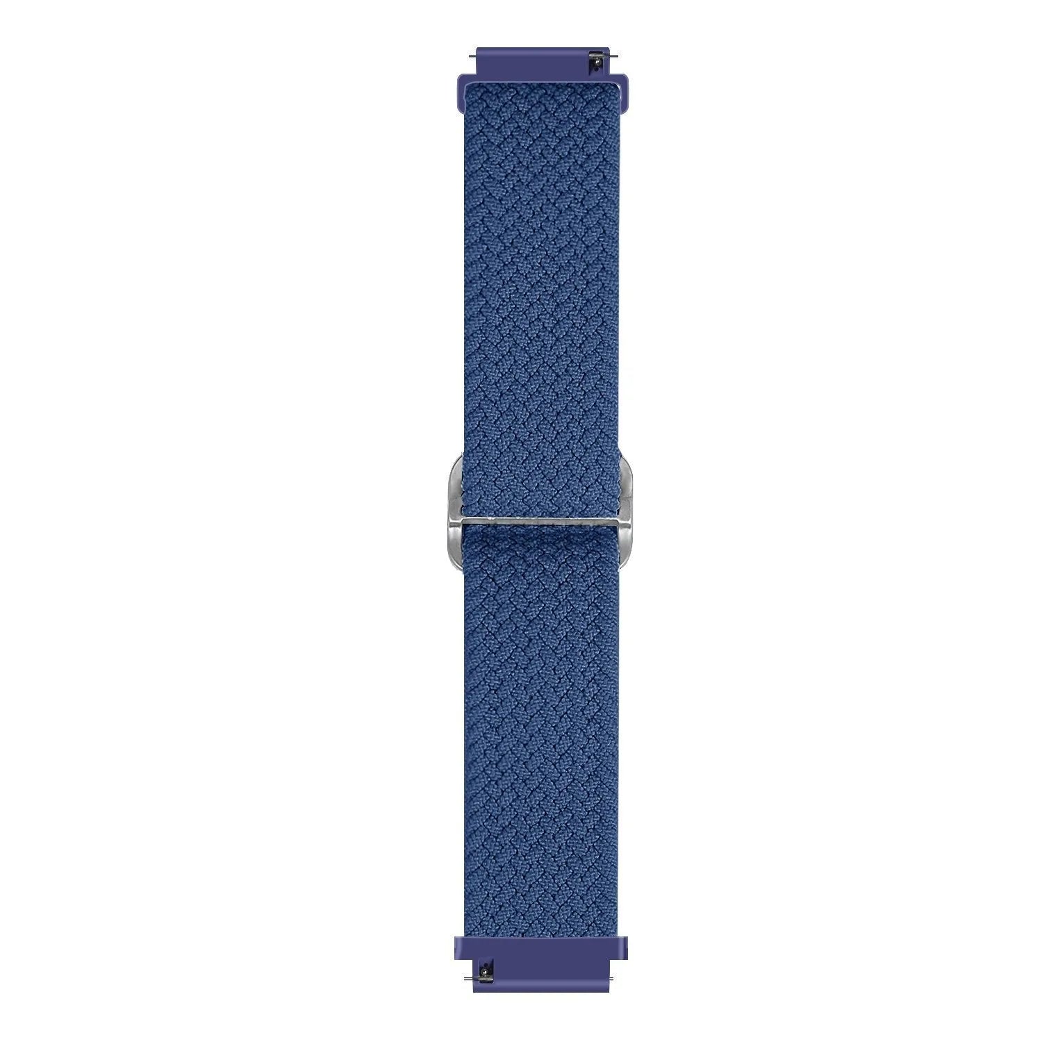 Nylon Adjustable Braided Strap, blue, laid flat, joined, direct top view