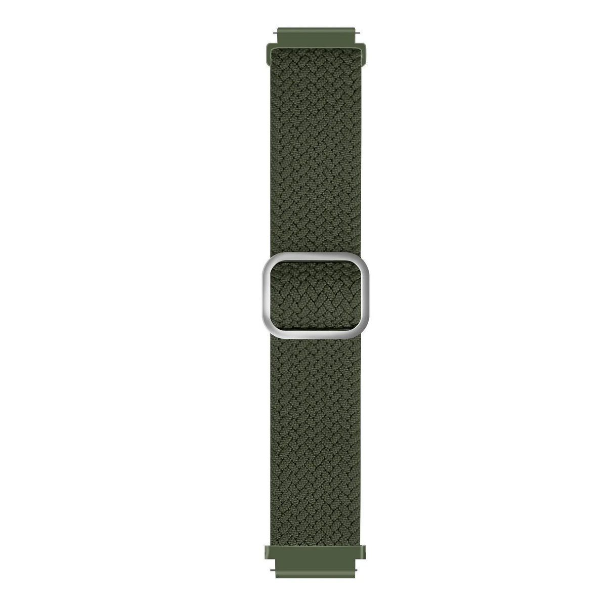 Nylon Adjustable Braided Strap, green, laid flat, joined, direct top view
