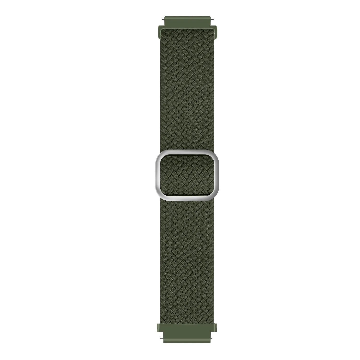 Nylon Adjustable Braided Strap, green, laid flat, joined, direct top view
