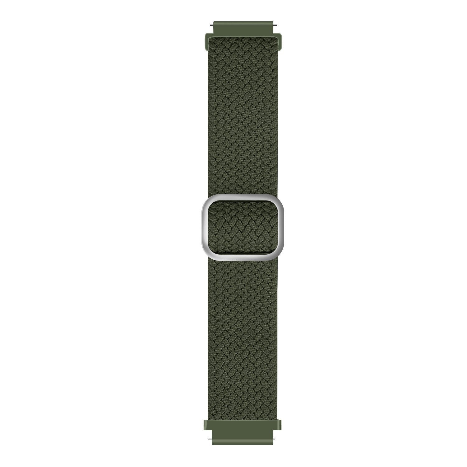Nylon Adjustable Braided Strap, green, laid flat, joined, direct top view