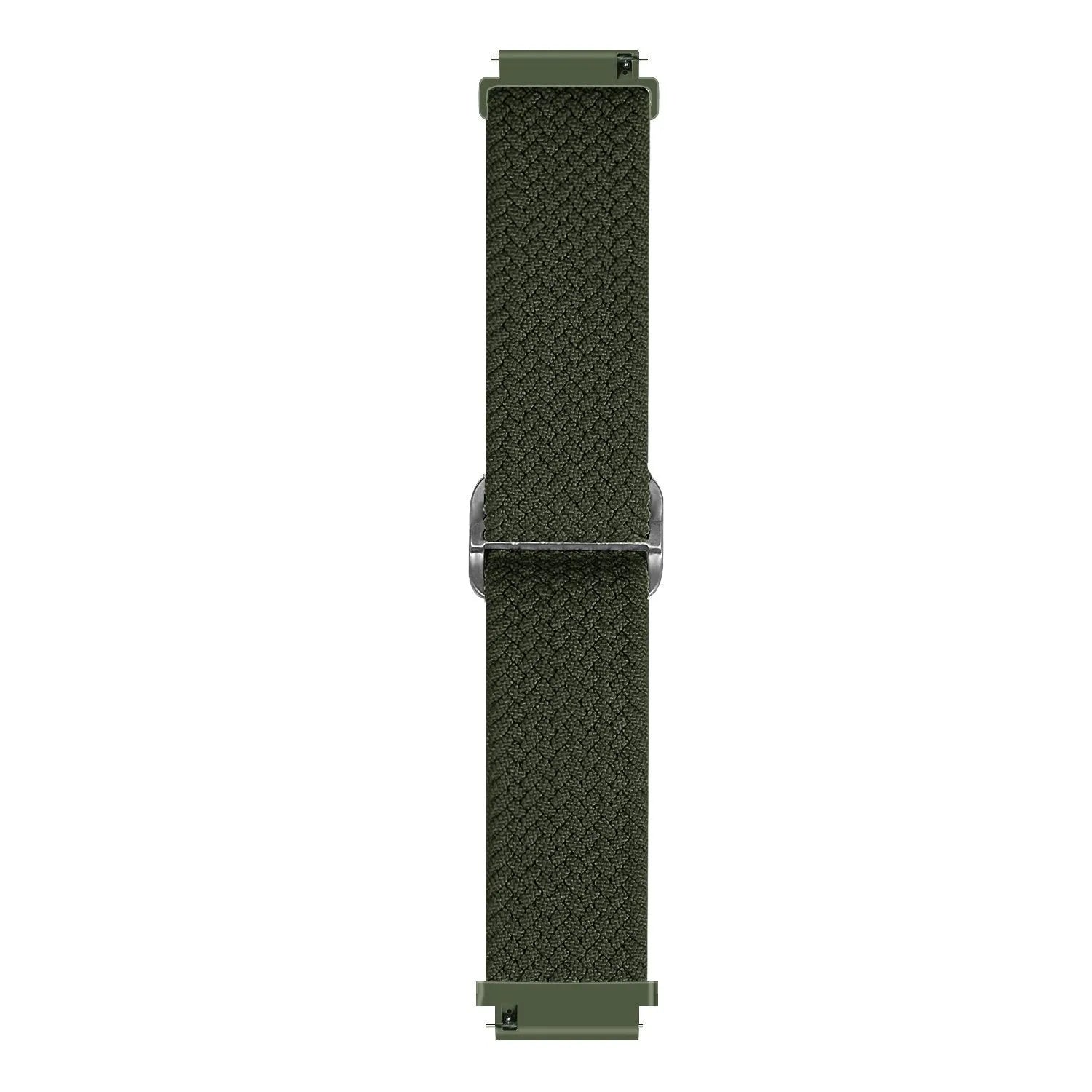 Nylon Adjustable Braided Strap, green, laid flat, joined, direct top view