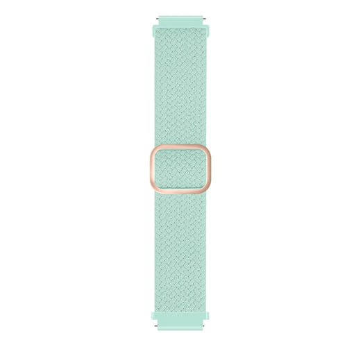 Nylon Adjustable Braided Strap, turquoise, laid flat, joined, direct top view
