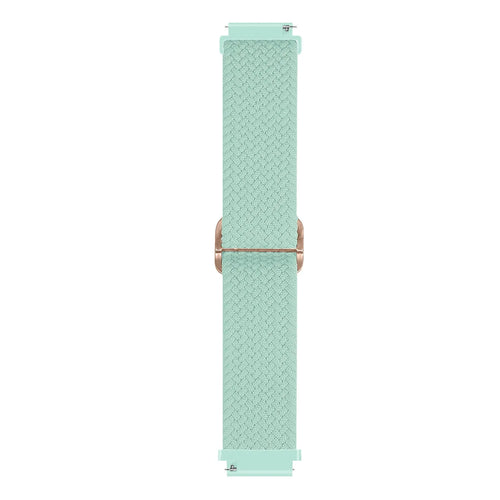 Nylon Adjustable Braided Strap, turquoise, laid flat, joined, direct top view