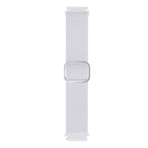 Nylon Adjustable Braided Strap, white, laid flat, joined, direct top view