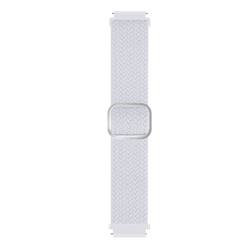 Nylon Adjustable Braided Strap, white, laid flat, joined, direct top view