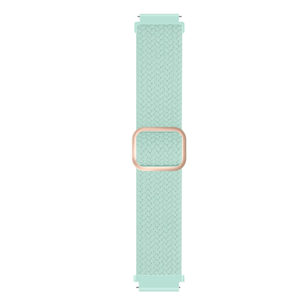 Nylon Adjustable Braided Strap, turquoise, laid flat, joined, direct top view