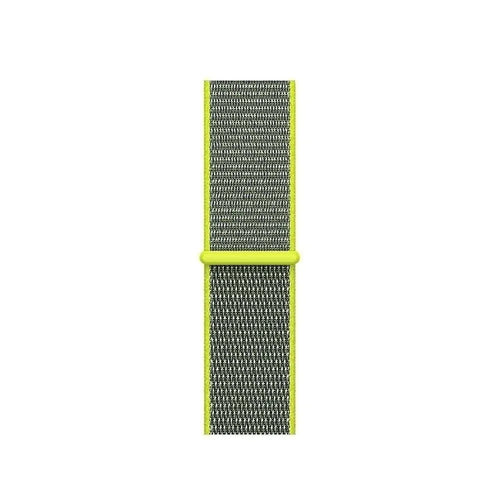 Nylon Strap, fluorescent, laid flat, joined, direct top view