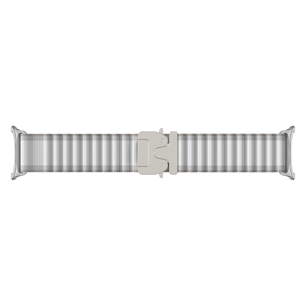 Correa nylon Outdoor con hebilla-P Samsung Galaxy Watch 8 - 44mm (blanco con plata)