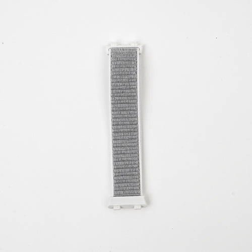 Nylon Strap, grey, laid flat, joined, direct top view
