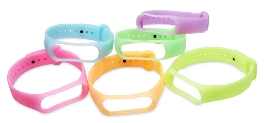 Luminous Silicone Strap, orange, laid flat, joined, direct top view