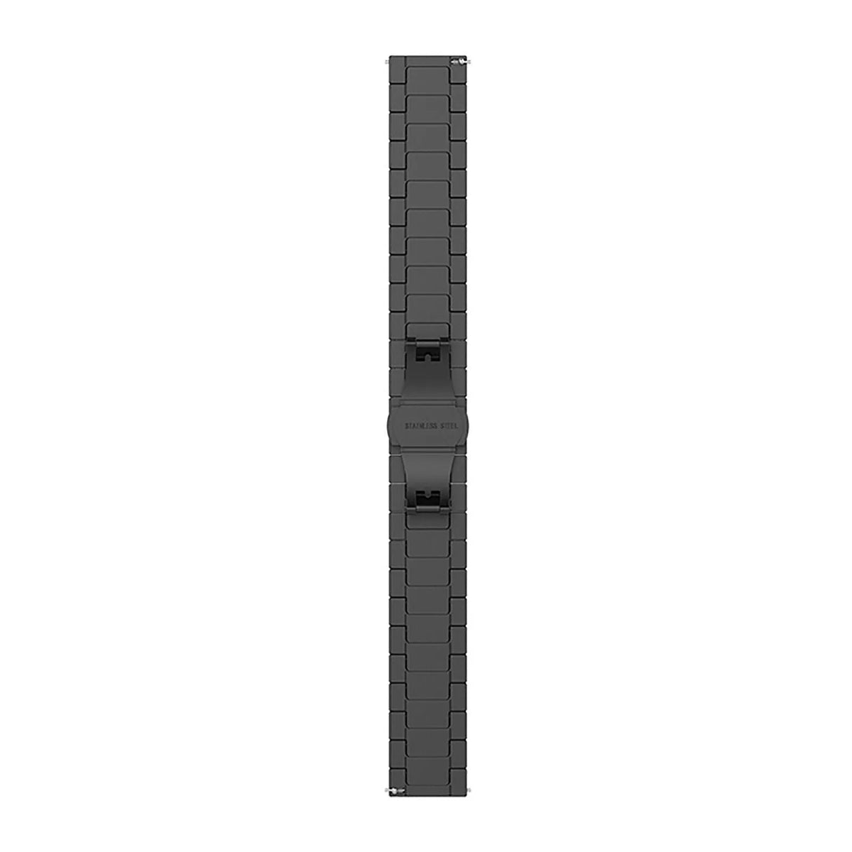 Metal Strap, black, laid flat, joined, direct top view