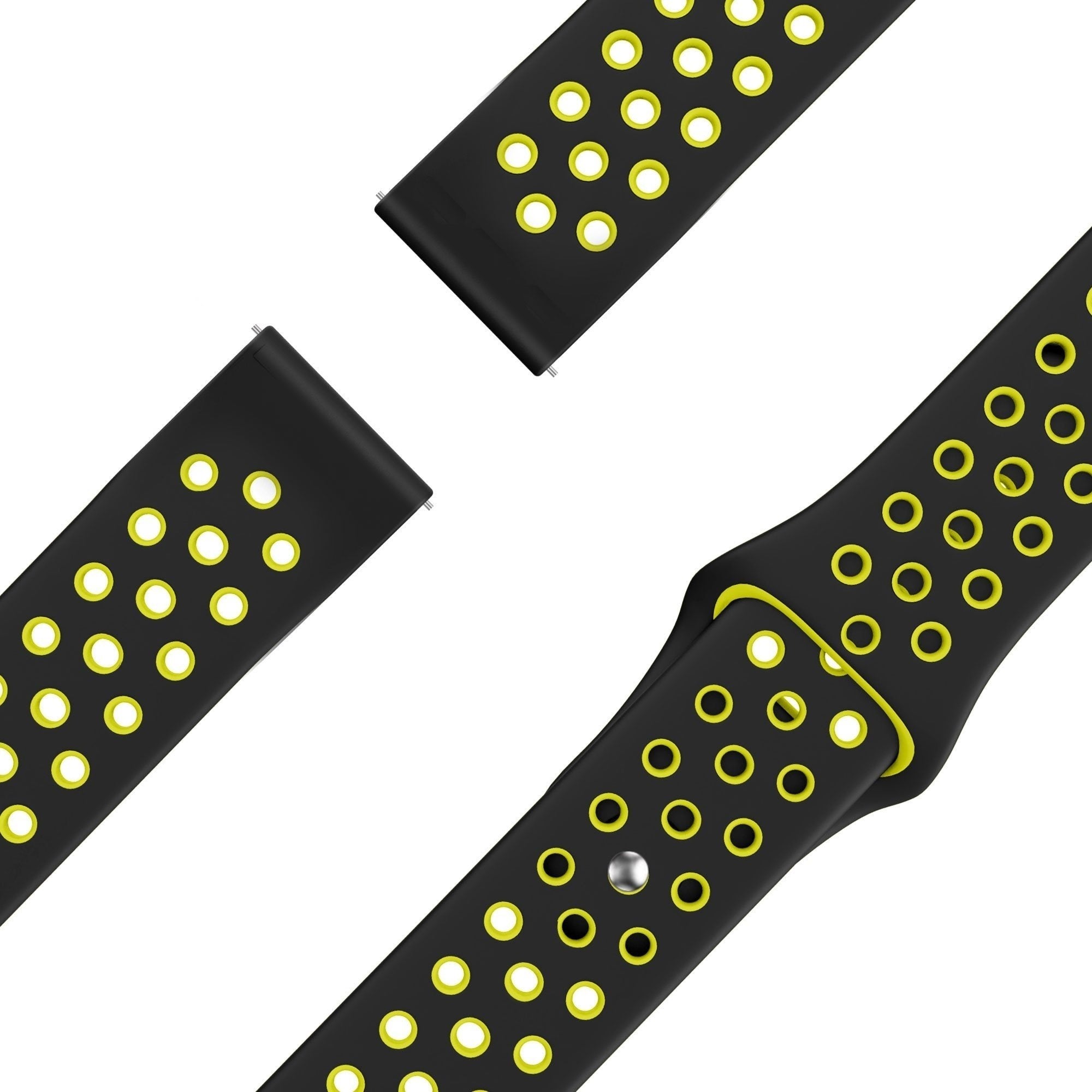 Bandz Realme Watch S (Pro) Sport Bracelet 'Deluxe' (Black/Yellow)