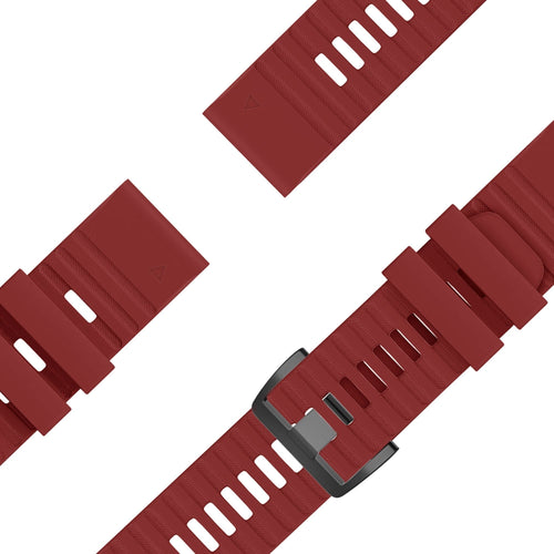 Bandz Correa silicona trenzada Garmin Quatix 8 - 47mm (rojo)