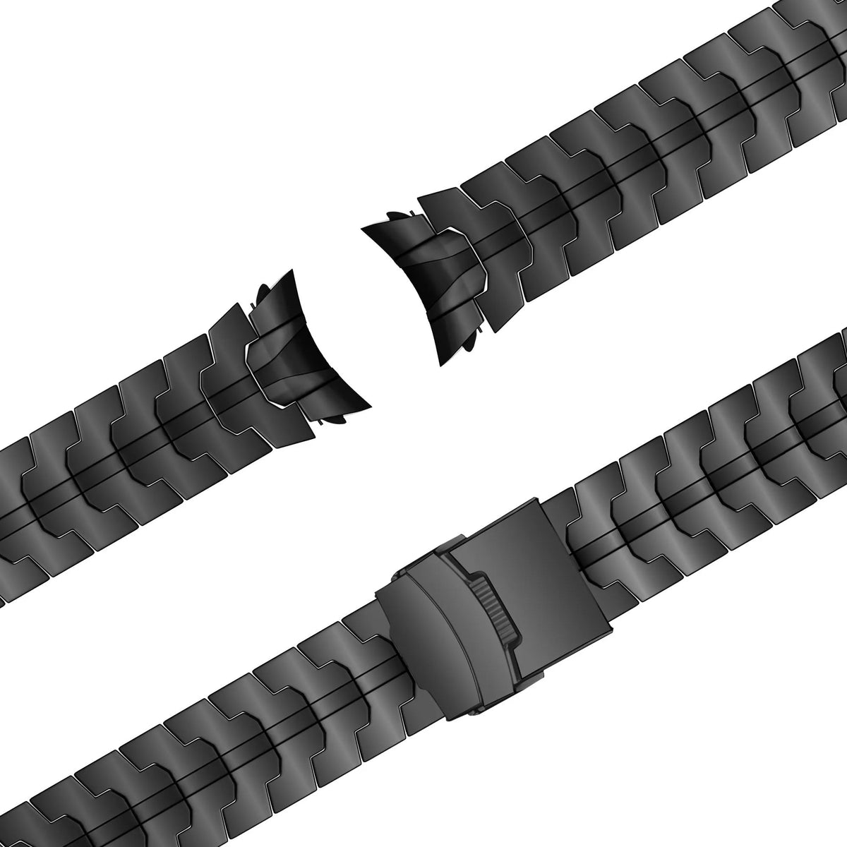 Steel Strap 'Iron', laid flat, separate parts, top and underside view