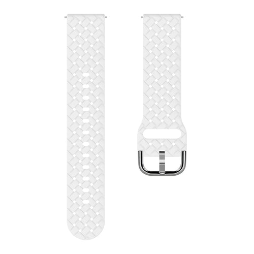 Braided Silicone Strap, laid flat, separate parts, top and underside view