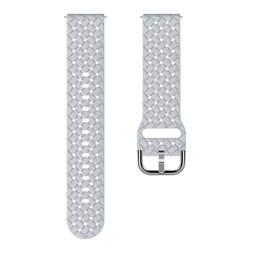 Braided Silicone Strap, laid flat, separate parts, top and underside view