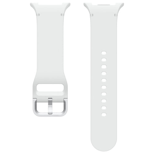 Silicone Sport Strap, laid flat, separate parts, top and underside view