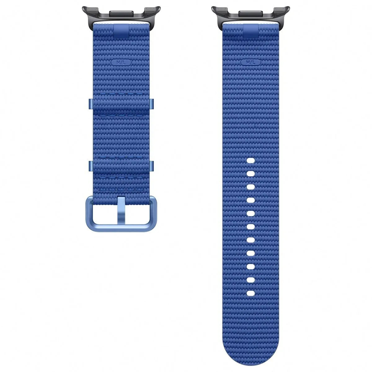 Nylon Fabric Strap, laid flat, separate parts, top and underside view