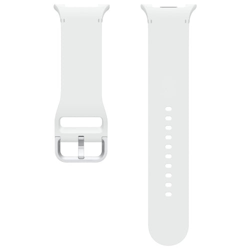 Silicone Sport Strap, laid flat, separate parts, top and underside view