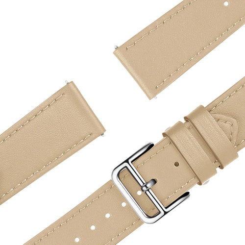 Bandz Correa cuero 'Deluxe' Garmin Forerunner 265s (té con leche)