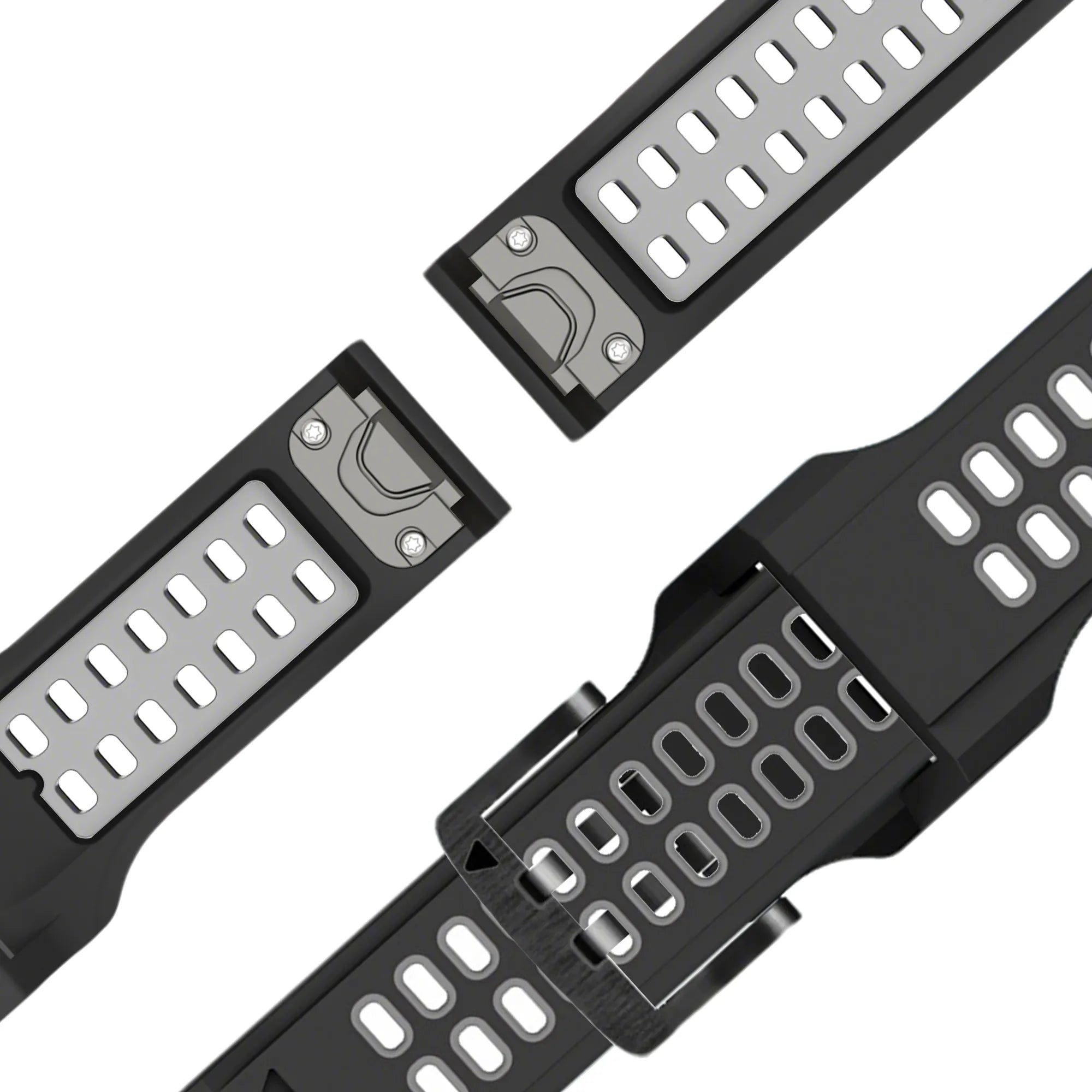 Bandz Correa deportiva con hebilla Garmin Forerunner 965 (negro/gris)